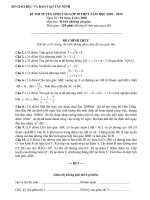 Đề tuyển sinh vào lớp 10 THPT 2018 2019 môn toán sở GD và đt tây ninh (không chuyên) 