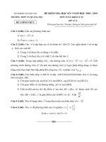 Đề thi HK1 toán 11 năm học 2018 2019 trường THPT thị xã quảng trị 