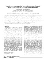 Nghiên cứu ứng dụng ảnh viễn thám xác định nồng độ bùn cát lơ lửng vùng cửa sông ven biển Nam Bộ