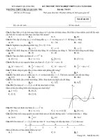 Đề thi thử tốt nghiệp THPT môn Toán năm 2020 lần 1 - THPT Thị Xã Quảng Trị