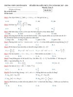 Đề kiểm tra kiến thức toán 12 năm 2017 2018 trường THPT chuyên KHTN hà nội lần 3 