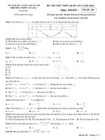 Đề thi thử THPT quốc gia môn toán năm 2018 trường THPT cổ loa hà nội 