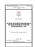 VAI TRÒ của SIÊU âm nội SOI TRONG CHẨN đoán và điều TRỊ UNG THƯ BIỂU mô tụy tại BỆNH VIỆN VIỆT đức GIAI đoạn 2014 – 2018 