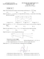 Đề thi thử THPT QG môn Toán năm 2020 lần 2 - THPT Hoàng Văn Thụ, Nam Định
