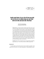 Quyền quyết định về các vấn đề liên quan đến con cái của vợ và chồng trong các gia đình miền núi biên giới phía Bắc Việt Nam