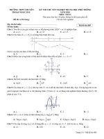 Đề thi thử tốt nghiệp THPT môn Toán năm 2020 lần 1 - THPT Chuyên Thoại Ngọc Hầu