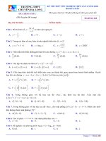 Đề thi thử tốt nghiệp THPT môn Toán năm 2020 lần 2 - THPT Chuyên Hạ Long, Quảng Ninh
