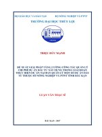 Đề xuất một số giải pháp tăng cường công tác quản lí chi phí dự án đầu tư xây dựng