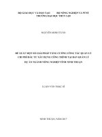 Đề xuất một số giải pháp tăng cường công tác quản lý chi phí đầu tư xây dựng