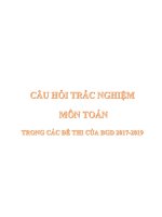 Câu hỏi trắc nghiệm môn Toán trong các đề thi của BGD 2017 – 2019
