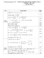Đáp án đề thi HSG toán 8 (vòng 2) năm 2018 2019