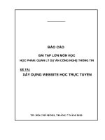 XÂY DỰNG WEBSITE HỌC TRỰC TUYẾN