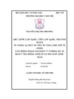 ĐẶC điểm lâm SÀNG, cận lâm SÀNG, NGUYÊN NHÂN tử VONG và một số yếu tố TIÊN LƯỢNG sớm tử VONG của BỆNH NHÂN HIVAIDS tại PHÒNG KHÁM NGOẠI TRÚ BỆNH VIỆN BẠCH MAI năm 2009 2019 