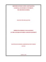 LV Thạc sỹ_Improving project management at the center of women and development