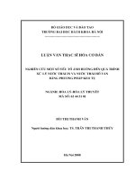 Luận văn thạc sĩ hóa học: Nghiên cứu một số yếu tố ảnh hưởng đến quá trình xử lý nước thải in và nước thải hồ văn bằng phương pháp keo tụ
