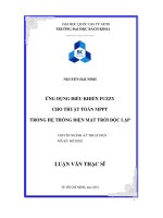 Ứng dụng điều khiển fuzzy cho thuật toán MPPT trong hệ thống điện mặt trời độc lập