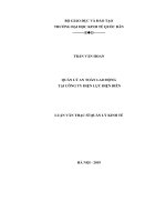 Luận văn thạc sỹ - Quản lý an toàn lao động tại Công ty Điện lực Điện Biên