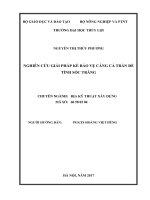 Nghiên cứu giải pháp kè bảo vệ bờ công trình Cảng Cá Trần Đề