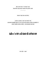 Luận văn thạc sỹ - Chất lượng cho vay đối với doanh nghiệp nhỏ và vừa tại Ngân hàng Nông nghiệp và Phát triển nông thôn - Chi nhánh Thủ Đô