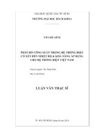 Phân bố công suất trong hệ thống điện có xét đến nhiệt độ  khả năng áp dụng cho hệ thống điện việt nam