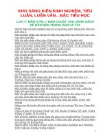 Tổng hợp SKKN sáng kiến kinh nghiệm tiểu học mới năm 2020