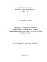 HUY ĐỘNG các lực LƯỢNG CỘNG ĐỒNG TRONG GIÁO dục HÀNH VI ỨNG xử văn hóa với KHÁCH DU LỊCH CHO NGƯỜI dân THÀNH PHỐ UÔNG bí, TỈNH QUẢNG NINH   copy 