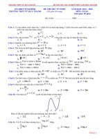 THPT vũ duy thanh   đề thi thử tốt nghiệp THPT 2019   2020 