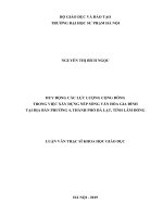 HUY ĐỘNG các lực LƯỢNG CỘNG ĐỒNG TRONG VIỆC xây DỰNG nếp SỐNG văn hóa GIA ĐÌNH tại địa bàn PHƯỜNG 4, THÀNH PHỐ đà lạt, TỈNH lâm ĐỒNG   copy 