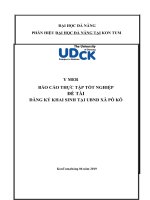 Báo cáo tốt nghiệp BÁO CÁO THỰC TẬP TỐT NGHIỆP  ĐỀ TÀI ĐĂNG KÝ KHAI SINH TẠI UBND XÃ PÔ KÔ