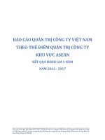 BÁO CÁO QUẢN TRỊ CÔNG TY VIỆT NAM THEO THẺ ĐIỂM QUẢN TRỊ CÔNG TY KHU VỰC ASEAN