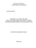 PHỐI hợp các lực LƯỢNG CỘNG ĐỒNG TRONG tư vấn HƯỚNG NGHIỆP  CHO học SINH  ở các TRƯỜNG TRUNG học PHỔ THÔNG QUẬN bắc từ LIÊN, THÀNH PHỐ hà nội 