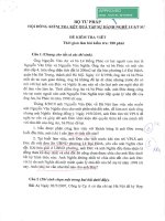 Đề thi kỹ năng hành nghề luật sư 2018