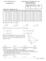 Đề thi học kỳ 2 toán 11 năm 2018 2019 trường thống nhất a đồng nai 