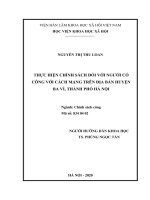 Thực hiện chính sách đối với người có công với cách mạng trên địa bàn huyện ba vì, thành phố hà nội