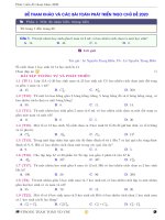 Đề tham khảo THPTQG 2020 môn toán và các bài toán phát triển theo chủ đề 