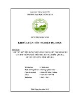 Vai trò của quỹ tín dụng nhân dân trong hỗ trợ vốn cho các hộ trồng quế trên địa bàn xã châu quế hạ, huyện văn yên, tỉnh yên bái 