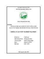 Đánh giá hiệu quả kinh tế chăn nuôi gà đồi tại xã tân thịnh, thành phố yên bái, tỉnh yên bái 