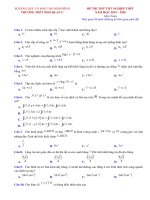 THPT nho quan c   đề thi thử tốt nghiệp THPT 2019   2020 