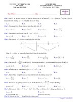 Đề kiểm tra giải tích 12 chương 1 năm 2019 2020 trường trung giã hà nội 
