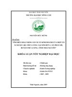 Tìm hiểu hoạt động sản xuất kinh doanh của hợp tác xã dược liệu phú lương tại xóm bún 1, xã phấn mễ, huyện phú lương, tỉnh thái nguyên 
