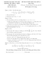 Bộ đề thi thử vào lớp 10 môn toán năm 2018 trường chu văn an sơn la 