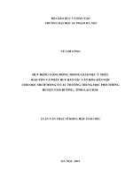 HUY ĐỘNG CỘNG ĐỒNG TRONG GIÁO dục ý THỨC bảo tồn và PHÁT HUY bản sắc văn hóa dân tộc CHO học SIH H’MONG ở các TRƯỜNG TRUNG học PHỔ THÔNG HUYỆN TAM ĐƯỜNG , TỈNH LAI CHÂU 