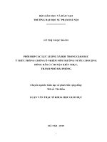 PHỐI hợp các lực LƯỢNG xã hội  TRONG GIÁO dục ý THỨC PHÒNG CHỐNG ô NHIỄM môi TRƯỜNG nước CHO CỘNG ĐỒNG dân cư HUYỆN KIẾN THỤY, THÀNH PHỐ hải PHÒNG 