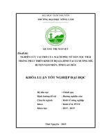 Nghiên cứu vai trò của người phụ nữ dân tộc thái trong phát triển kinh tế hộ gia đình tại xã mường mô, huyện nậm nhùn, tỉnh lai châu 
