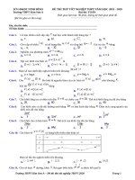 THPT kim sơn a đề thi thử tốt nghiệp THPT năm 2020 