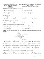 Đề kiểm tra 45 phút HK2 toán 12 năm 2019 2020 trường THPT phan ngọc hiển cà mau 