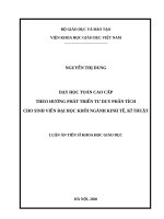 DẠY học TOÁN CAO cấp THEO HƯỚNG PHÁT TRIỂN tư DUY PHÂN TÍCH CHO SINH VIÊN đại học KHỐI NGÀNH KINH tế, kĩ THUẬT   copy 