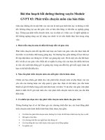 Bài thu hoạch bồi dưỡng thường xuyên Module GVPT 03: Phát triển chuyên môn của bản thân