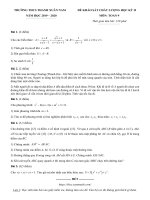 Đề khảo sát học kỳ 2 toán 9 năm 2019 2020 trường THCS thanh xuân nam hà nội 