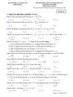 Đề thi HK1 toán 12 năm học 2019 2020 sở GD đt bắc giang 